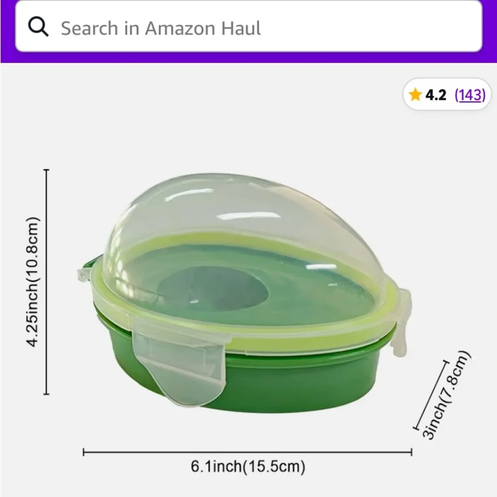 726 Green Avocado Saver kitchen Gadget Gift Stocking Stuffer Novelty